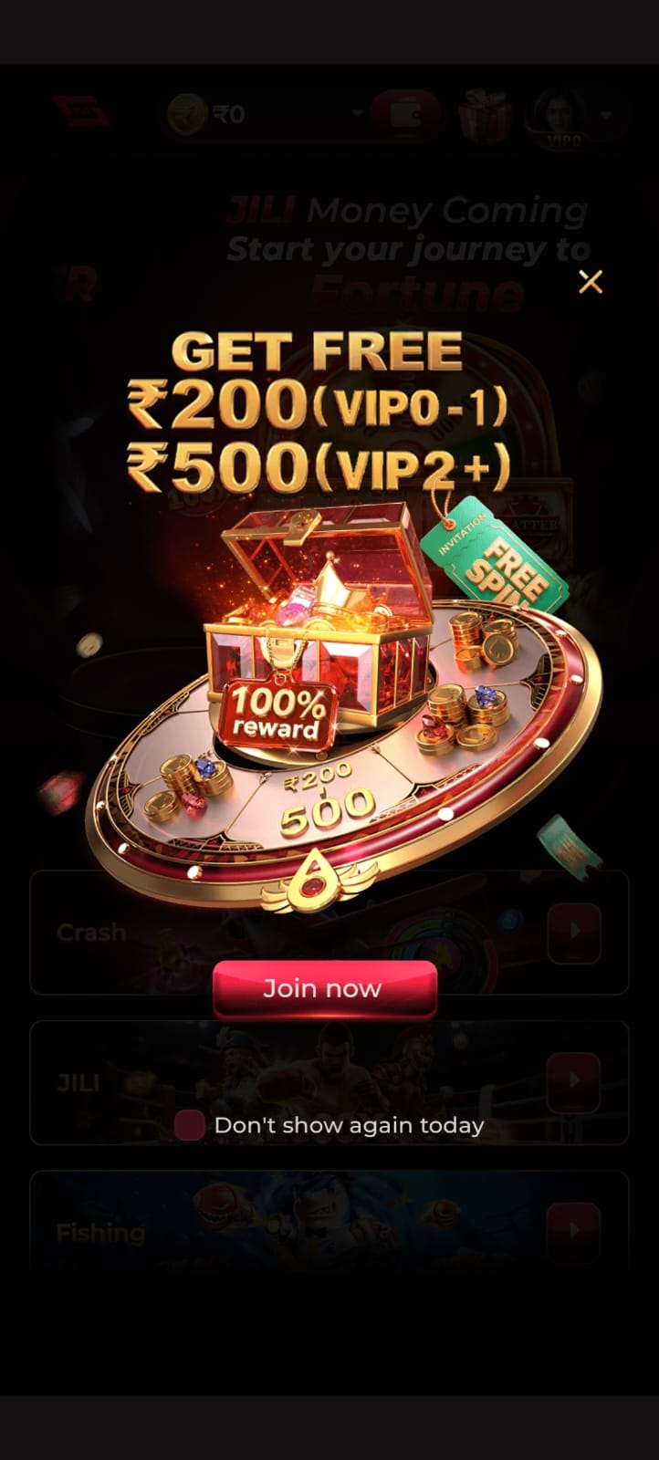 Get welcome rewards after joining IS7 Game.